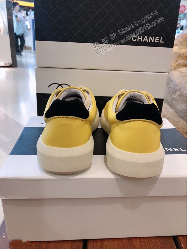 Chanel女鞋 香奈兒休閒百搭運動鞋 Chanel女款時尚板鞋  naq1062